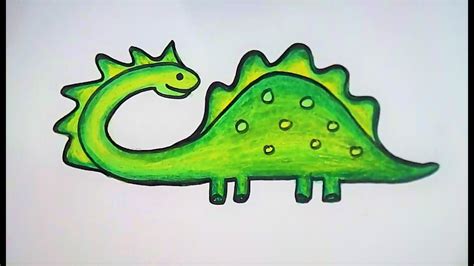 10 steps to draw a dinosaur. Dinosaur drawing | How to draw easy Dinosaur for kids ...
