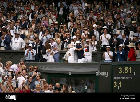 Roger Federers Players Box Celebrate Hi Res Stock Photography And