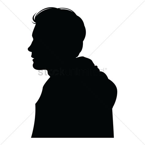 Side View Of A Silhouette Man Vector Image 1358867 Stockunlimited