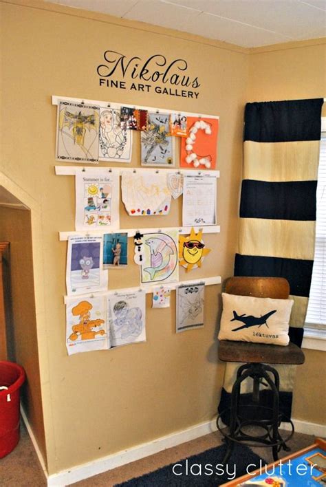 Classy Clutter Kids Art Gallery Display Put Something Like This In