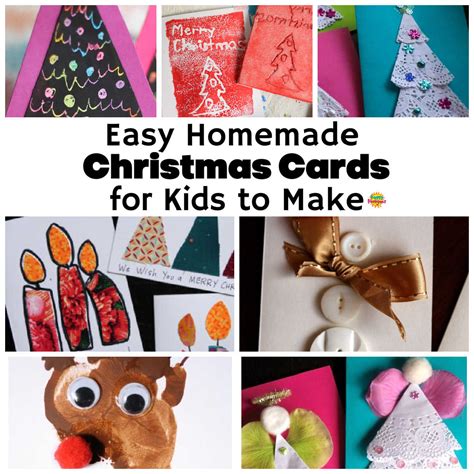 30 Simple Christmas Cards Kids Can Make Crafts By Ria Vlrengbr