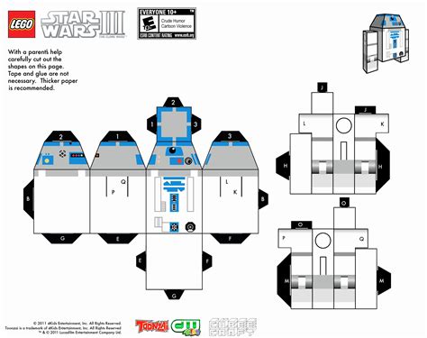 Free Papercraft Template Printable Star Wars Papercraft Templates