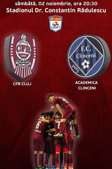 Soccer result and predictions for cfr cluj against fc academica clincenigame at liga i soccer league. CFR 1907 Cluj v Academica Clinceni - CASA Liga 1 - 02 nov 2019