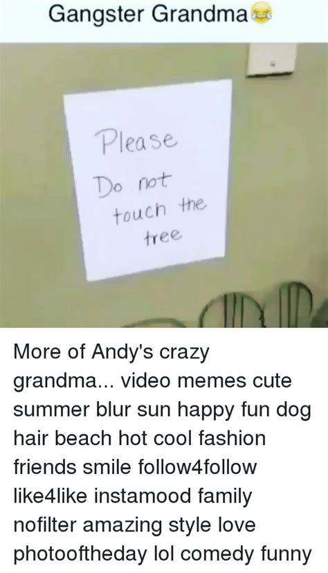 Gangster Grandma Please Ouch The Tree More Of Andys Crazy Grandma