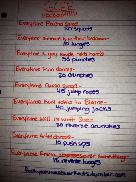 Glee Movie Workouts Tv Show Workouts Tv Workouts