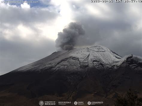 Reporte Del Monitoreo De Cenapred Al Volcán Popocatépetl Hoy 06 De