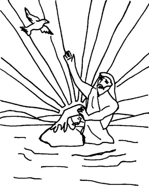Jesus Baptized Pages Coloring Colouring Being Baptism John Kids Baptist