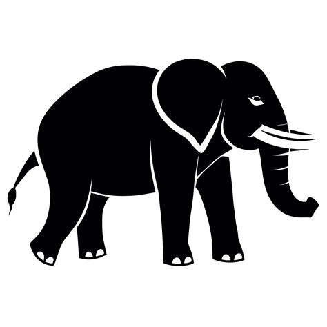 Elephant Black And White Icon Clipart Transparent Background 24029749 Png