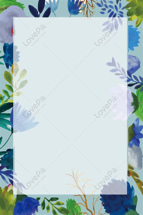 Simple Flower Border Theme Poster Download Free Poster Background