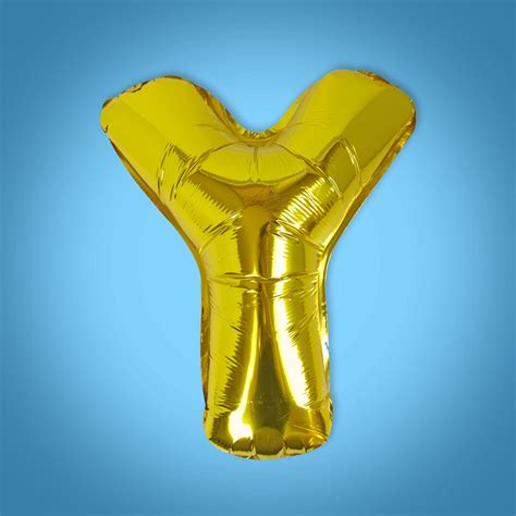 Gold Foil Letter Y Balloon
