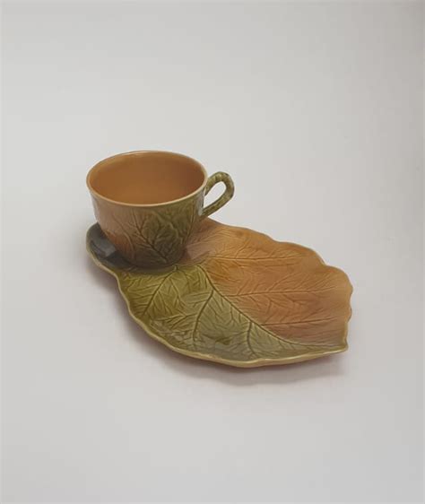 Vintage Royal Winton ‘tennis Leaf Cup And Saucer Collectable Curios