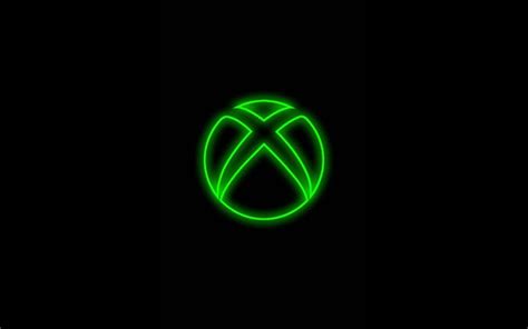 Download Wallpapers Xbox Green Logo Minimalism Black Backgrounds