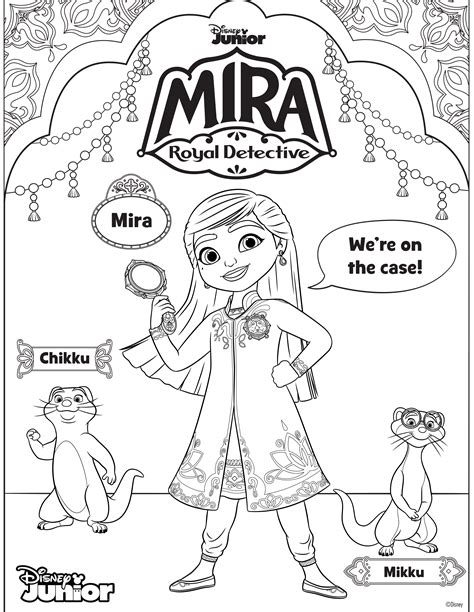 Enjoy These Three Mira Royal Detective Coloring Sheets Disney