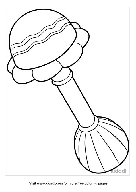 Free Baby Rattle Coloring Page Coloring Page Printables Kidadl