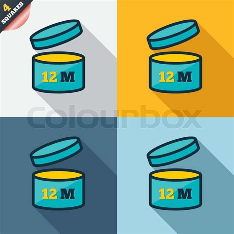 After Opening Use 12 Months Sign Icon Stock Vector Colourbox
