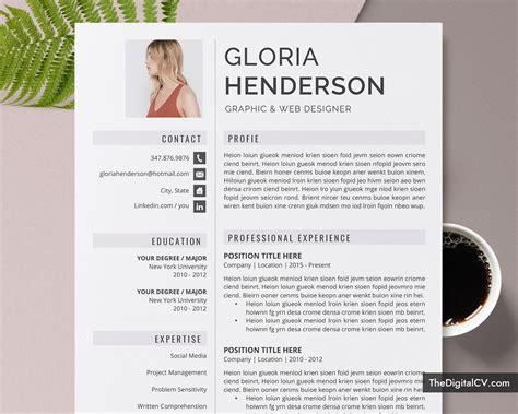 Curriculum vitae (cv) means courses of life in latin, and that is just what it is. Resume Template for Job Application, Creative CV Template ...