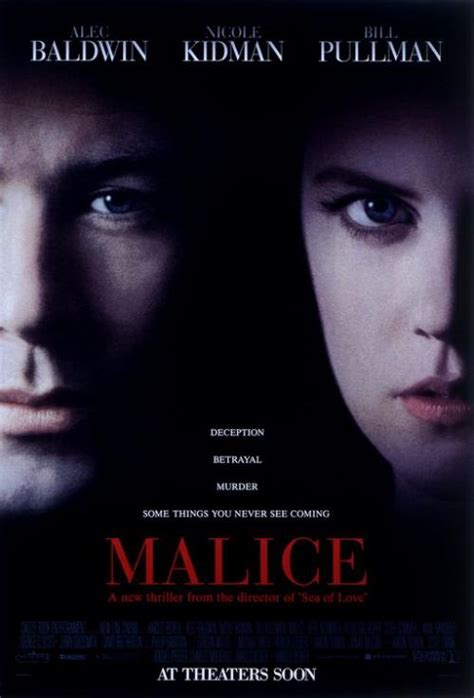 Malice 1993 Starring Alec Baldwin Nicole Kidman Bill Pullman