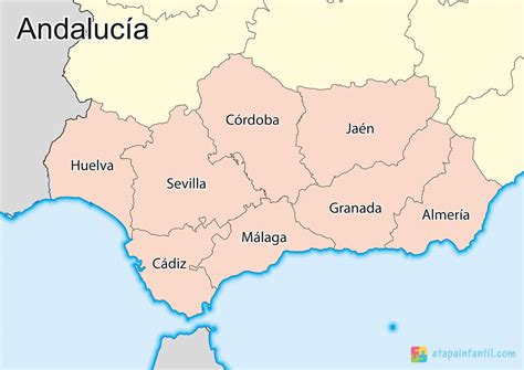Mapas De Andalucía Para Familiarizar A Los Niños Con Esta Región
