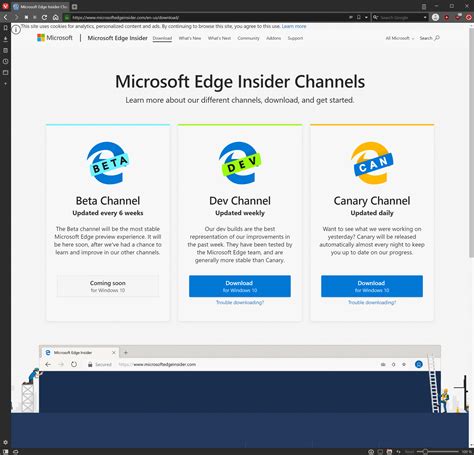 Microsoft Edge Canary Channel Download Image To U