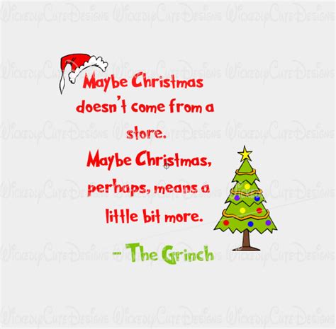 One o'clock, wallow in self pity four. Grinch Christmas Quote SVG, DXF, EPS, PNG Digital File - Wickedly Cute Designs