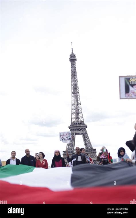Supporters For The Palestinian People Gathered In Trocadero Square In