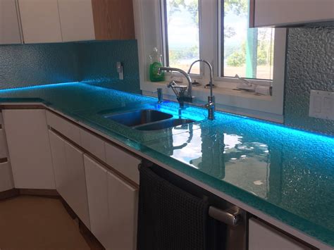 Glass Kitchen Countertop White Onyx Look Cbd Glass