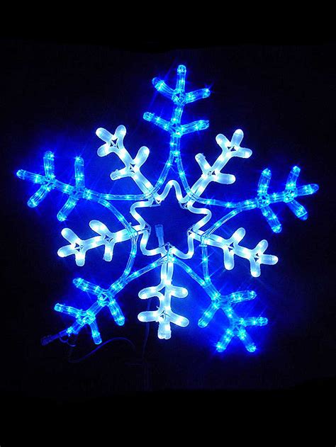 65cm Led Snowflake Rope Light Bluewhite Seasons Christmas Outlet