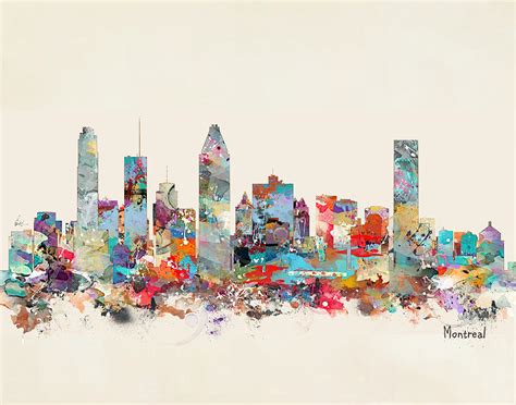 Montreal Quebec Skyline Painting By Bri Buckley Pixels