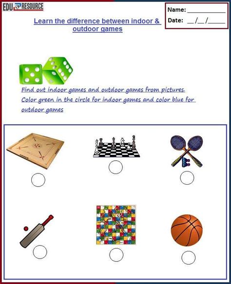 Indoor And Outdoor Activities Worksheet Kind Worksheets