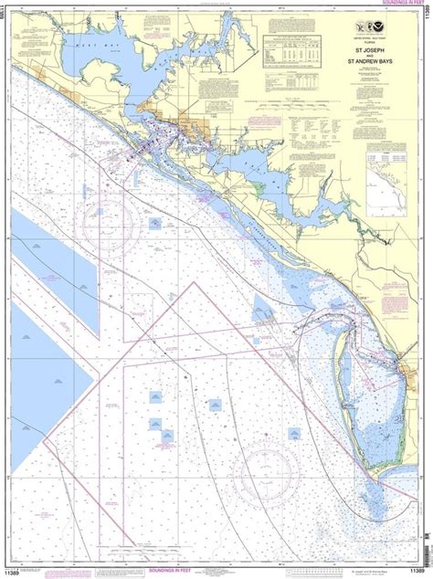 Noaa Nautical Chart 11389 St Joseph And St Andrew Bays Nautical