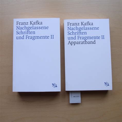 Nachgelassene Schriften Und Fragmente Von Franz Kafka Zvab