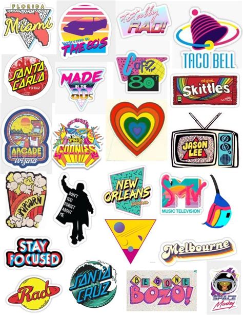 80s Sticker Pack Aesthetic Stickers Phone Case Stickers Cute Stickers