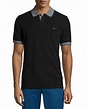 Lyst - Michael Kors Tape-tipped Short-sleeve Pique Polo Shirt in Black ...