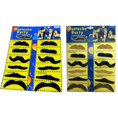 New Trend 12pcs Funny Fake Mustache Sticker Pirate Party Decoration Halloween Cosplay Moustache
