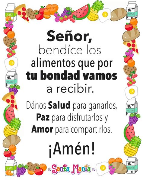 Oración De Los Alimentos Mensajes Y Bendiciones Frases Dios