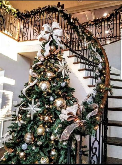 Goldsilver Christmas Tree For The Entryway By Disciplined Design