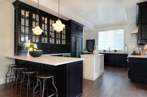 .white cabinets black is a part of 20 attractive black and white kitchen cabinet ideas pictures to download this kitchen island with white cabinets black in high resolution, right click on the this digital photography of kitchen island with white cabinets black has dimension 1080 x 680. Trendy Kitchen Islands for 2016 | Gulf & Basco
