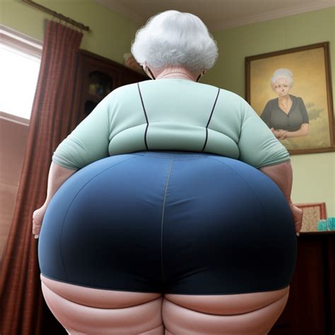 High Resolution Images Granny Showing Her Big Booty