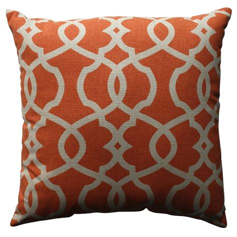 18 Citrus Orange Scrolling Decorative Throw Pillow