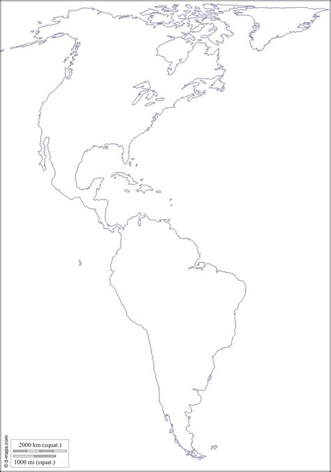 Blank Americas Map Printable Free Printable Templates