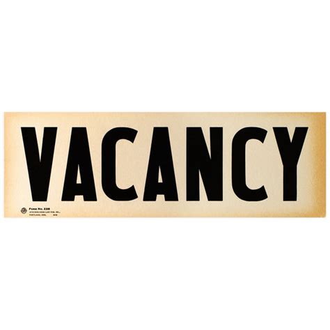 Vintage Vacancy Sign