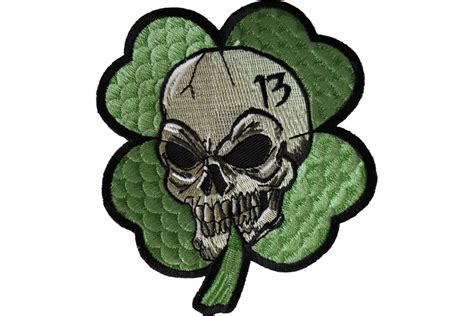 Clover Skull Patch Biker Skull Patches By Ivamis Patches