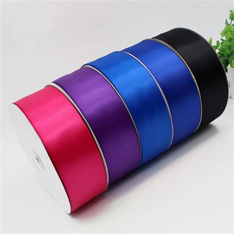 200 Colors Available 6 To 50 Mm Wide Polyester Satin Ribbon