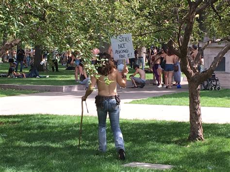 Hundreds Of Topless People Parade Through Central Denver Urging Equality The Denver Post