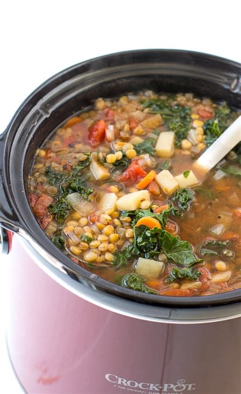 Crock Pot Vegetable Lentil Soup Recipe With Images Crock Pot