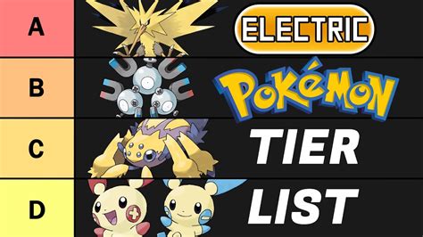 Best Electric Pokemon Tier List Pokemon Tier Lists Electric Pokemon