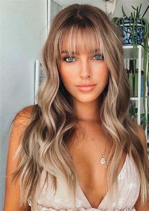 Maybe you would like to learn more about one of these? Unique Long Balayaged Hairstyles with Bangs for Women in ...