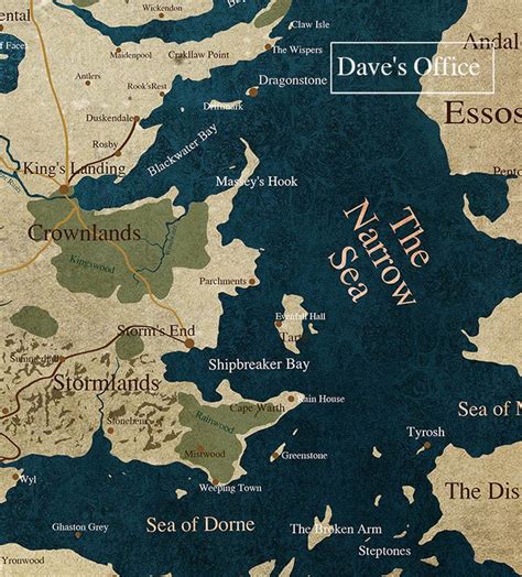 Game Of Thrones Map Westeros Map Game Of Thrones Westeros Etsy