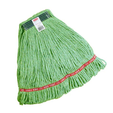 Rubbermaid Fgc15206gr00 Swinger Loop Wet Mop Heads Green 6 Mops Ebay