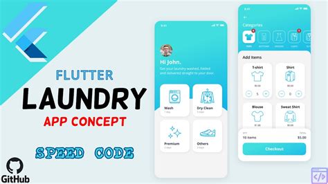 Flutter Laundry App Concept Speed Code Github Link Youtube